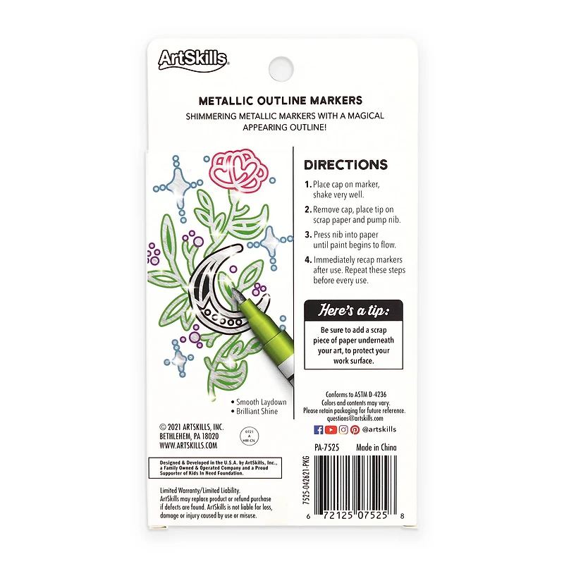 ArtSkills® Metallic Outline Markers, 6ct.