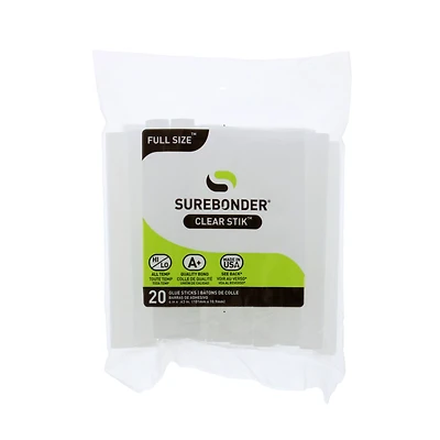 Surebonder® Clear Stik™ 4'' Glue Sticks, 20ct.