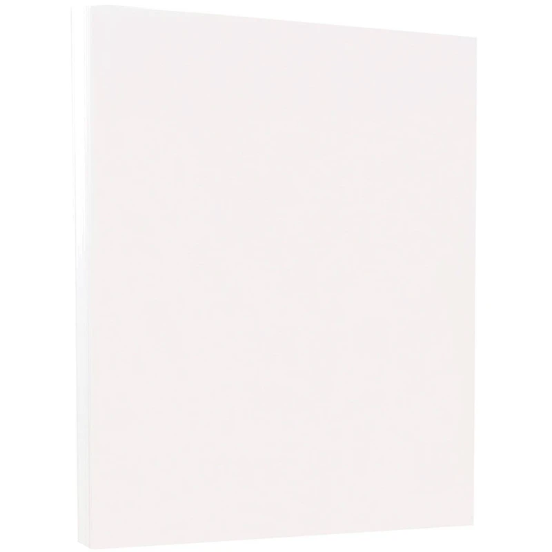 JAM Paper White 8.5" x 11" 67lb. Bristol Vellum Cardstock, 100 Sheets