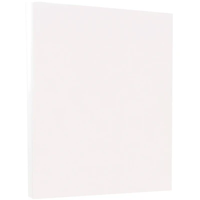 JAM Paper White 8.5" x 11" 67lb. Bristol Vellum Cardstock, 100 Sheets