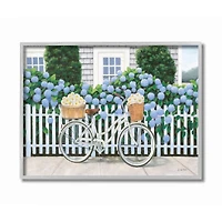 Stupell Industries Cape Cod Daisy Bike Gray Framed Wall Art
