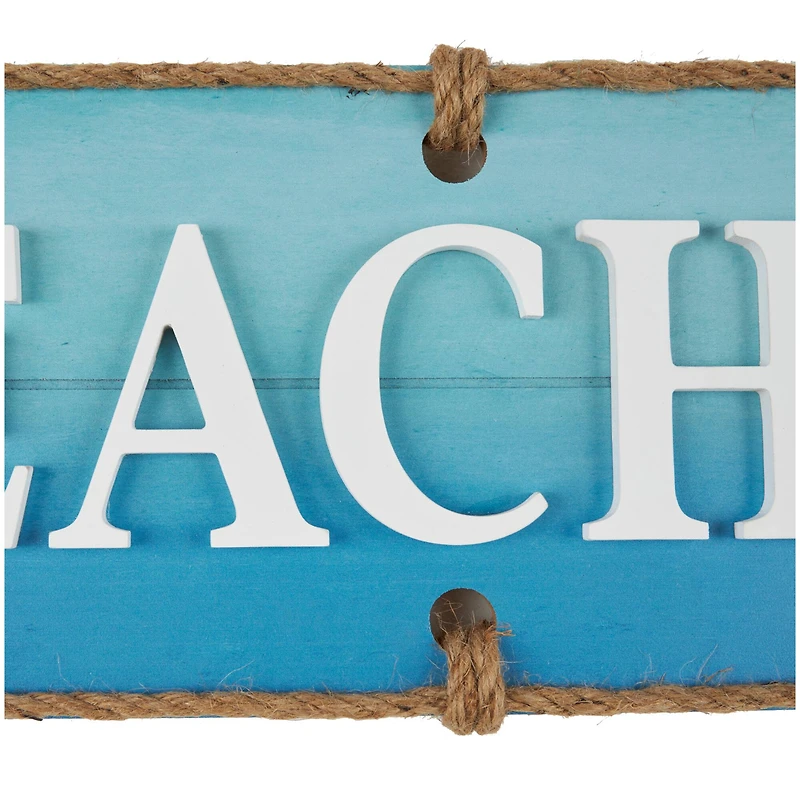 Blue Beach House Wooden Wall Sign Décor