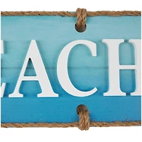 Blue Beach House Wooden Wall Sign Décor