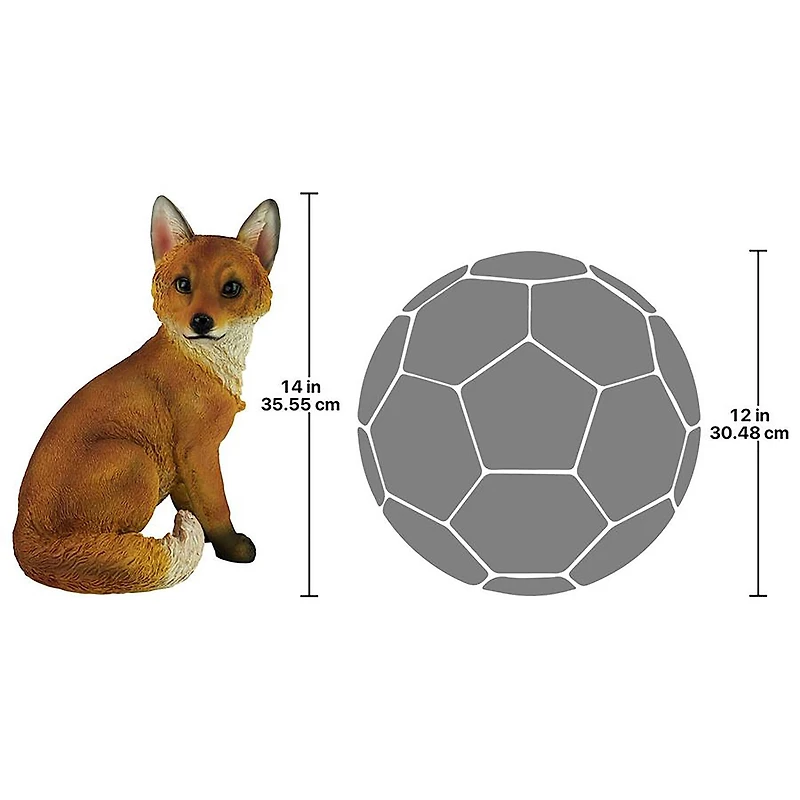 Design Toscano 14" Woodie the Woodland Fox Garden Statue