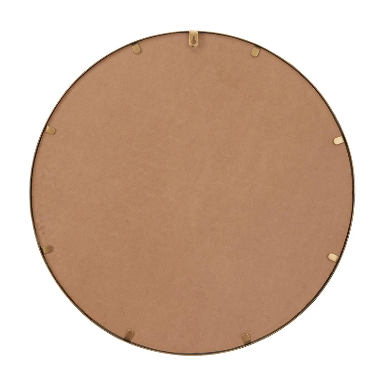 Gold Metal Glam Wall Mirror, Set of  24" x 24" x 3"