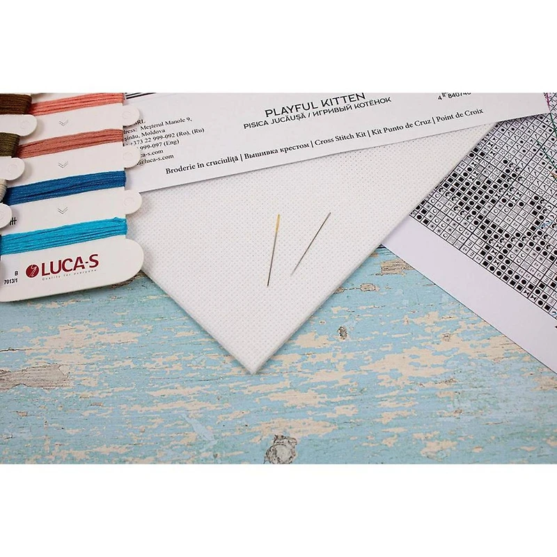 Luca-s Playful Kitten Counted Cross Stitch Kit