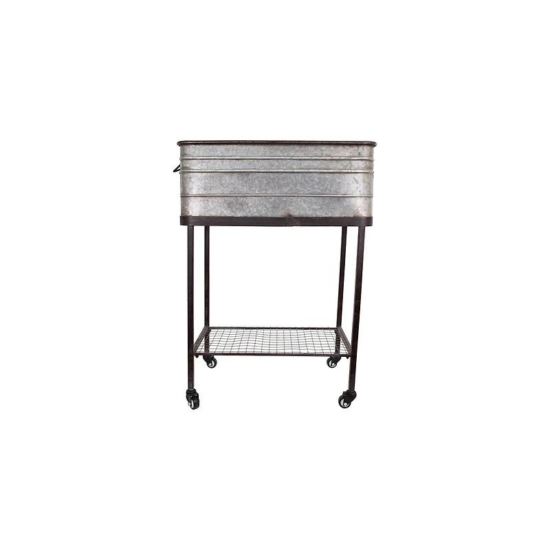 Hello Honey® 34" Metal Bucket & Planter on Stand with Casters