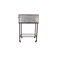Hello Honey® 34" Metal Bucket & Planter on Stand with Casters