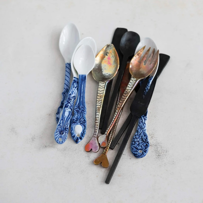 Hello Honey® Hand Forged Copper Appetizer Cutlery Set in Drawstring Bag