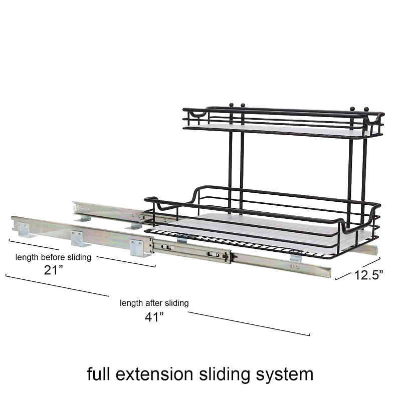 Household Essentials Glidez 2-Tier Cabinet Organizer
