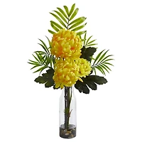 Tropical Mum Arrangement In Vase