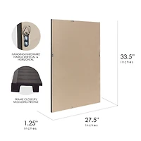 Head West® Rustic Brown Framed Beveled Glass Accent Wall Mirror