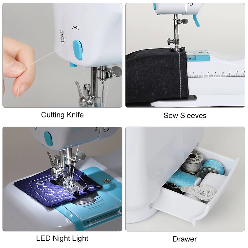 NEX™ Indigo Blue Modern Crafting Sewing Machine with 12 Built-In Stitches