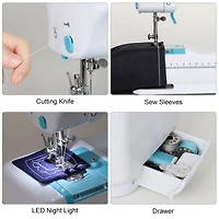 NEX™ Indigo Blue Modern Crafting Sewing Machine with 12 Built-In Stitches