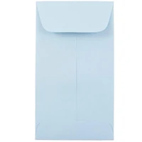 JAM Paper 3.125" x 5.5" Pastel Baby Blue Coin Business Envelopes, 50ct.