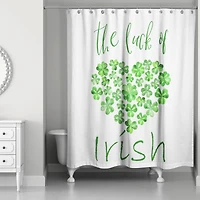 The Luck of the Irish Heart 71" x 74" Shower Curtain