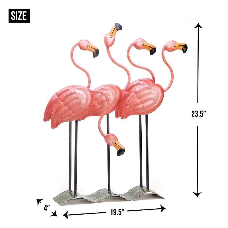 23.5" Flock of Flamingos Decoration