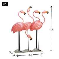 23.5" Flock of Flamingos Decoration