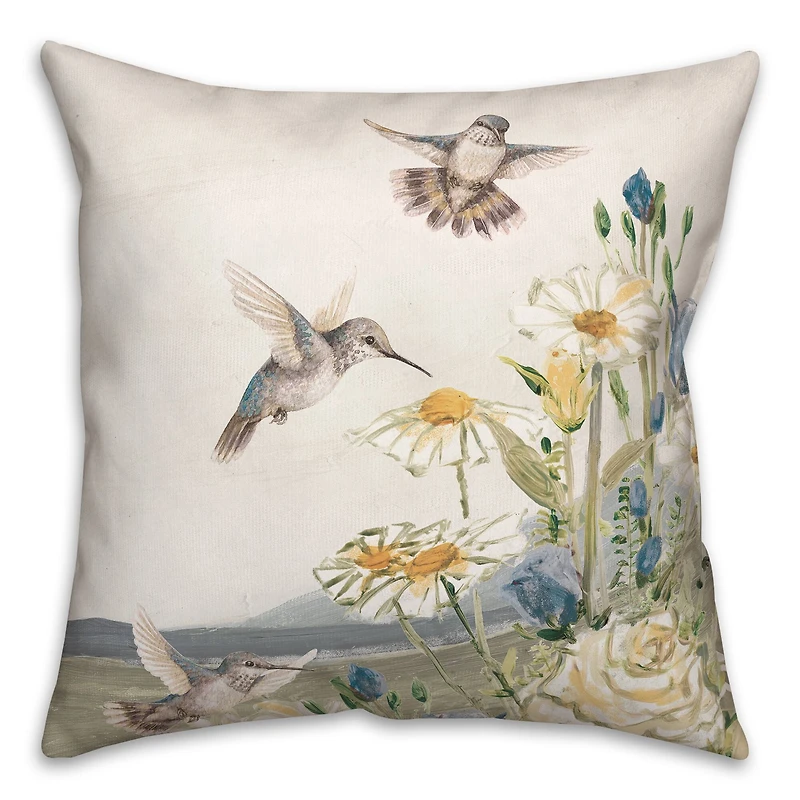 Hummingbirds 18" x 18" Indoor/Outdoor Pillow