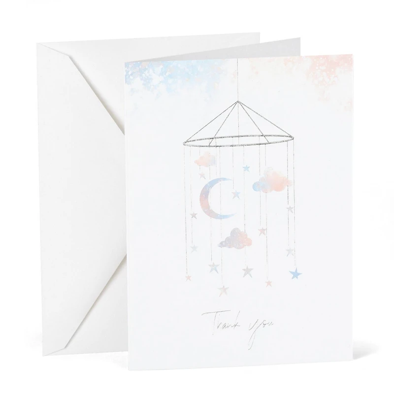 Hortense B. Hewitt Co. Moon & Stars Baby Shower Thank You Notes & Envelopes, 24ct.