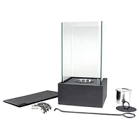 15" Bio Ethanol Ventless Portable Tabletop Fireplace with Flame Guard