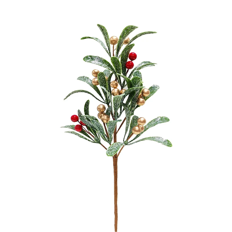 11.5" Green Leaf with Berry Pick by Ashland