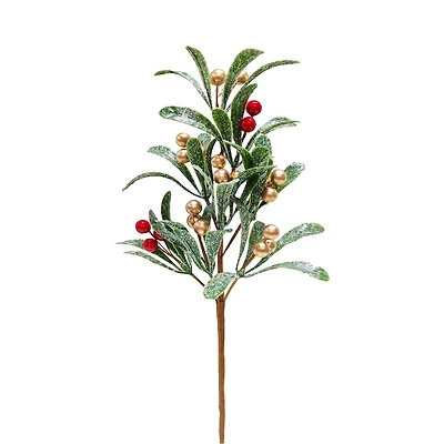 11.5" Green Leaf with Berry Pick by Ashland