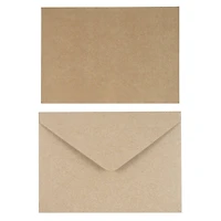 6 Packs: 50 ct. (300 total) 5" x 7" Kraft Flat Cards & Envelopes by Recollections™
