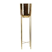 CosmoLiving by Cosmopolitan Gold Metal Glam Planter Set, 39" & 46"