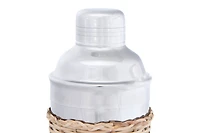 Hello Honey® 17 oz. Stainless Steel Cocktail Shaker with Woven Rattan Sleeve