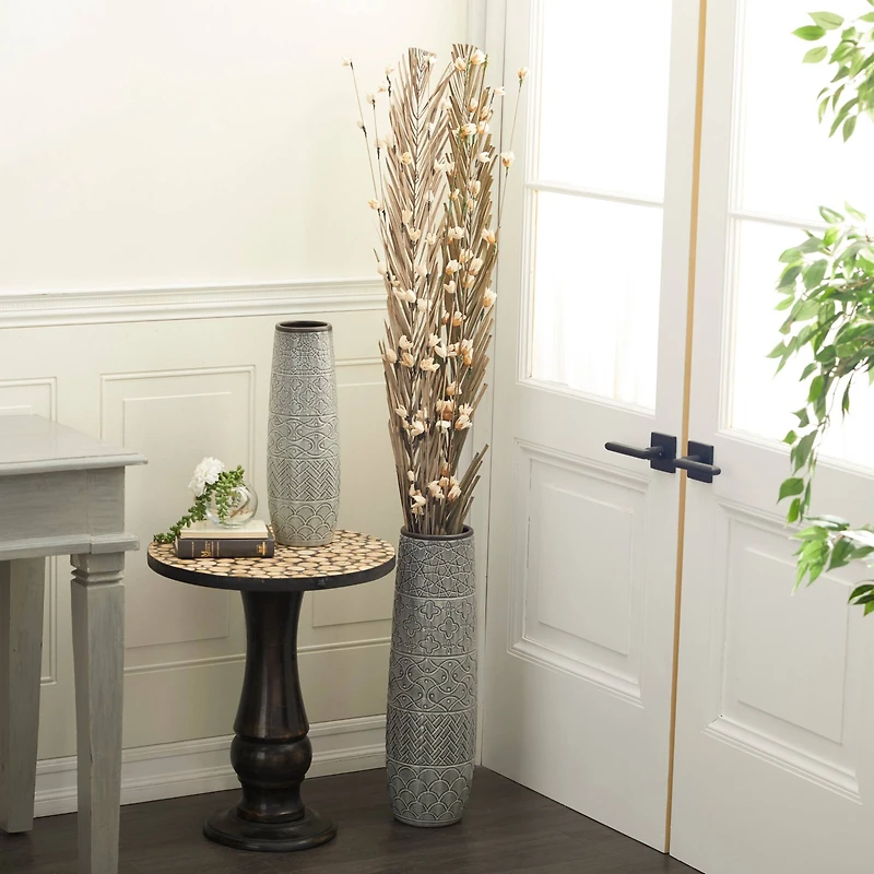 Set of 2" Brown Wood Natural Foliage, 7" x 58"