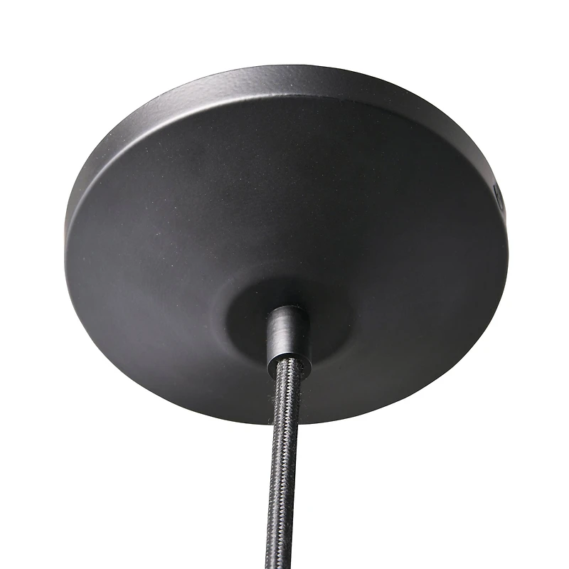 Hello Honey® Robert Stevenson Lighting Theo 10" Matte Black & Brushed Metal Ceiling Light
