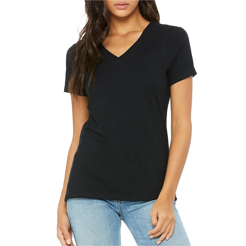 Galaxy by Harvic Women's Loose Fitting Short Sleeve V-Neck T-Shirt