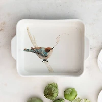 Hello Honey® 9" Avian Elegance 1-Quart Stoneware Baker