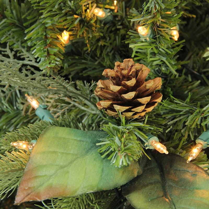 6.5ft. Pre-Lit Green River Spruce Artificial Christmas Tree, Clear Lights