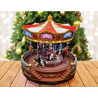 Wizardi Christmas Carousel Decoration Animated Christmas Village