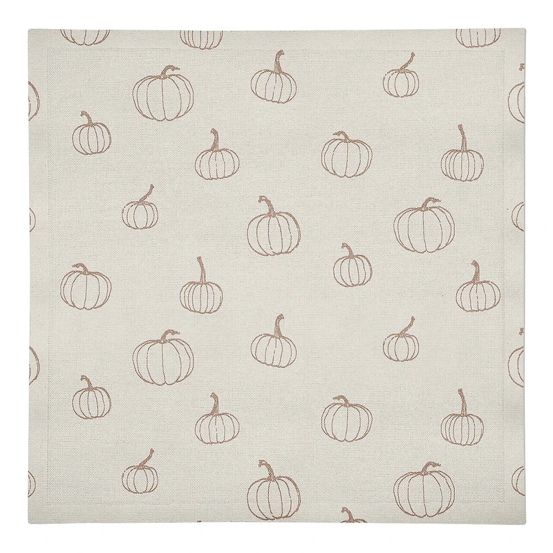 Dusty Rose Mini Pumpkin Pattern Cotton Twill Napkin