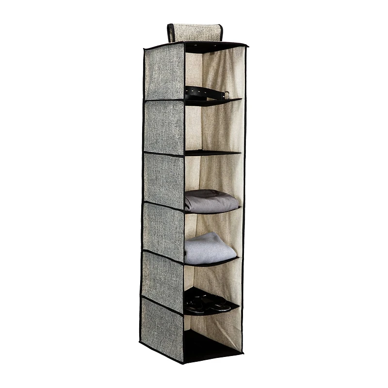 Simplify Black 6 Shelf Closet Organizer