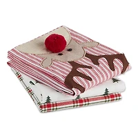 Assorted Reindeer Dishtowel (Set of 3)