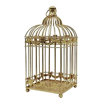 Gold Iron Birdcage with Bows Tabletop Décor by Ashland