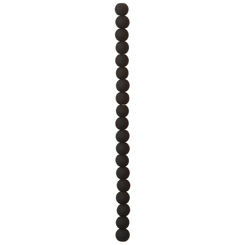9 Pack: Black Glass Round Beads, 10mm by Bead Landing™