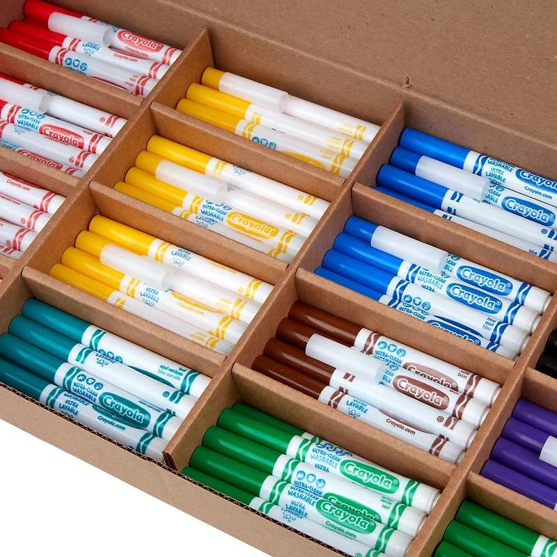 Crayola® Ultra-Clean Washable Broad Line Markers, 200ct.