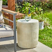 Glitzhome® 18.5" Multi-Functional Textured Garden Stool