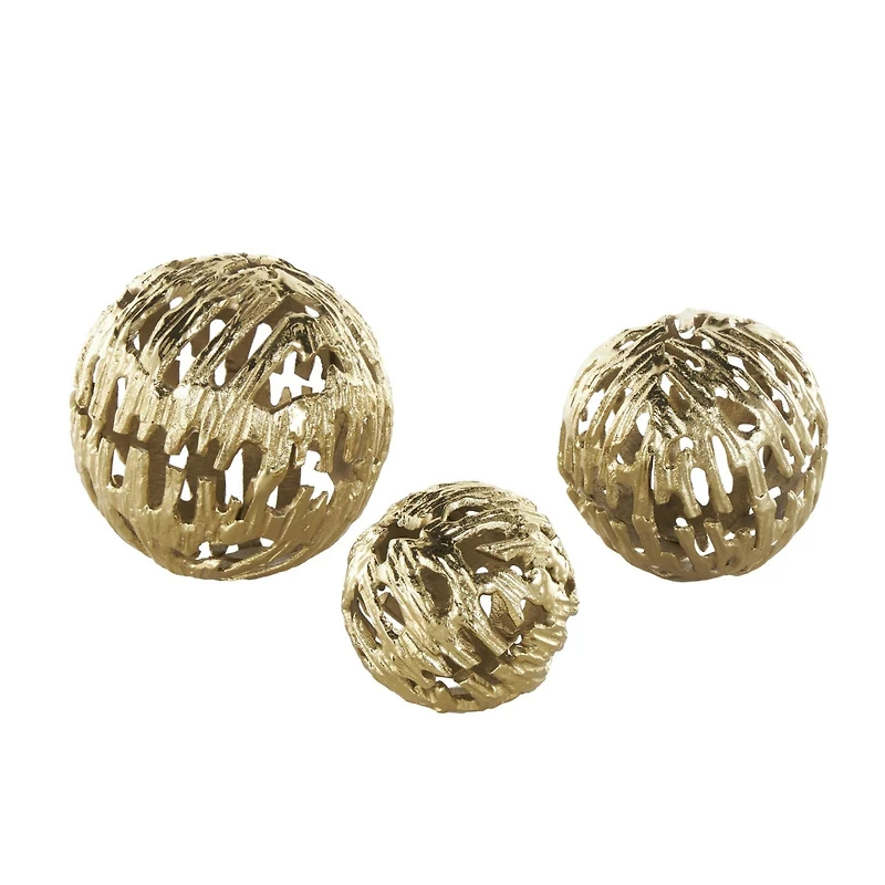Aluminum Metallic Abstract Cutout Orbs Set