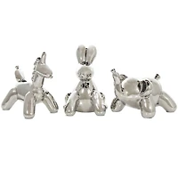 Ceramic Balloon Animals Tabletop Sculpture Set