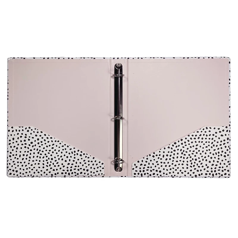 Steel Mill & Co.® 1" Black Dots 3-Ring Binder