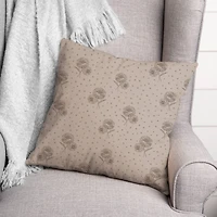 Floral Dots Throw Pillow