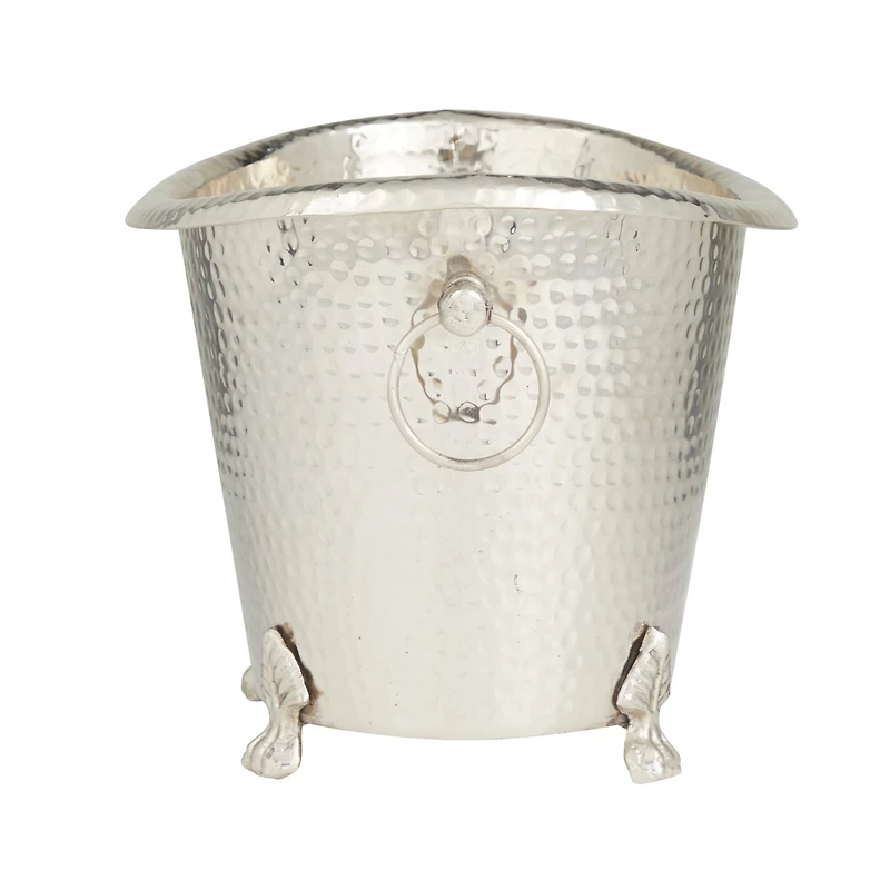 The Novogratz Silver Aluminum Traditional Wine Holder, 11" x 16" x 12"