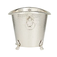 The Novogratz Silver Aluminum Traditional Wine Holder, 11" x 16" x 12"