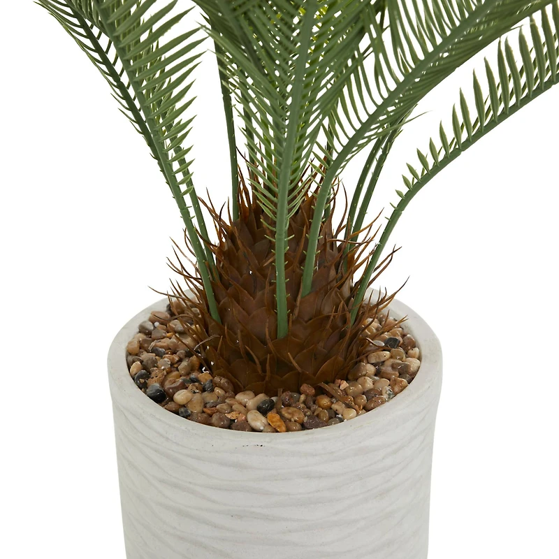 3.5ft. Potted Green Plastic Modern Artificial Foliage